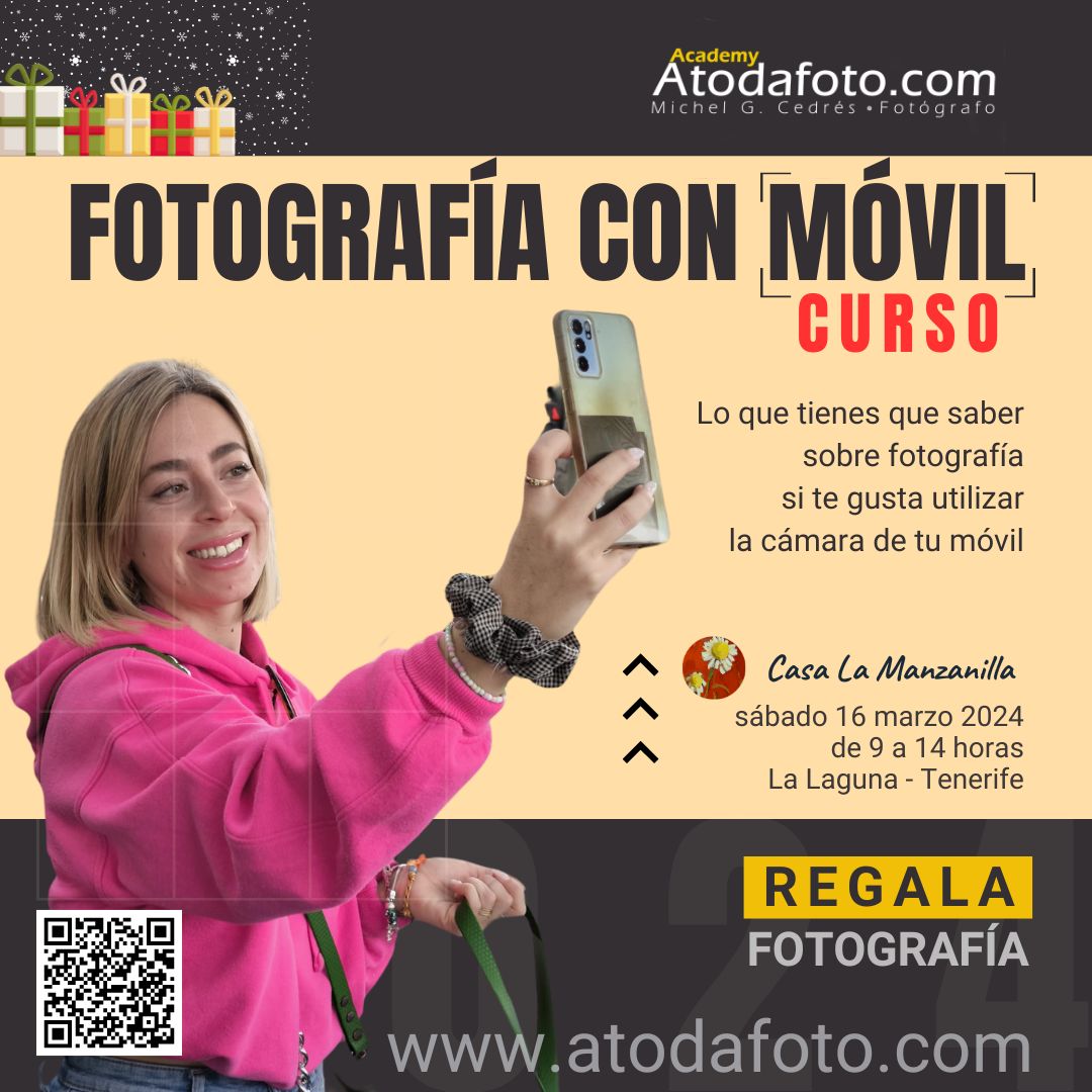 Curso de iniciación a la fotografía con teléfono móvil, en Tenerife, Islas Canarias